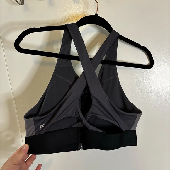 Fabletics Gray and Black Sports Bra Size L - Picture 4 of 8